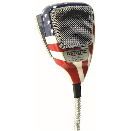 Astatic Astatic 636L-FLAG 4 Pin Mic Stars & Stripes 636L-FLAG